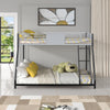 Sturdy Metal Bunk Bed with Safety Guardrails