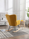 Cozy Yellow Mid-Century Rocking Chair