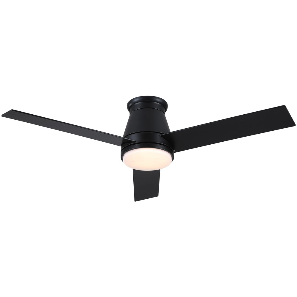 Sleek Black Ceiling Fan with Light