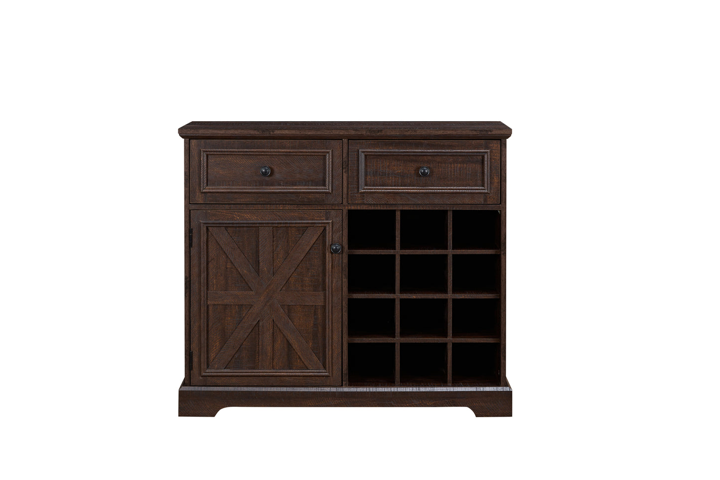 Rustic Wine & Coffee Bar Buffet Cabinet