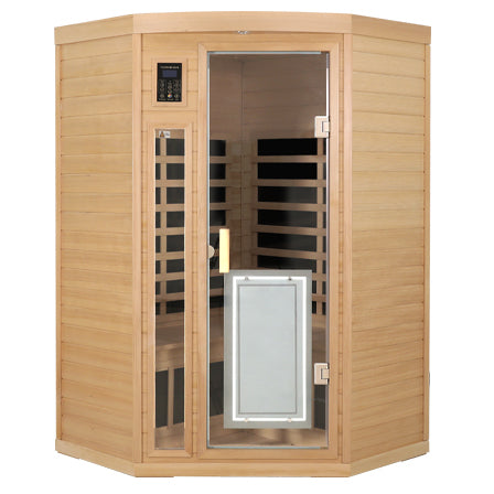 Cozy Corner Sauna with Low EMF & Heating Panel