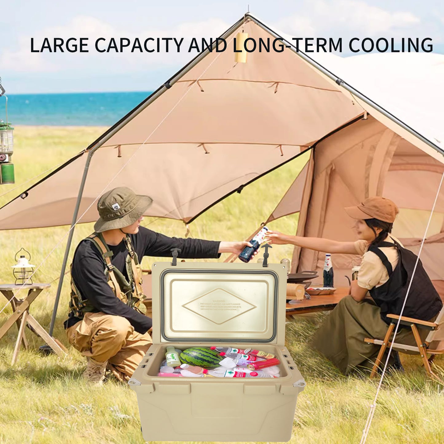 Chill Buddy: Khaki Camping Cooler