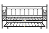 Vintage Metal Twin Daybed with Trundle - Stylish & Space-Saving Comfort