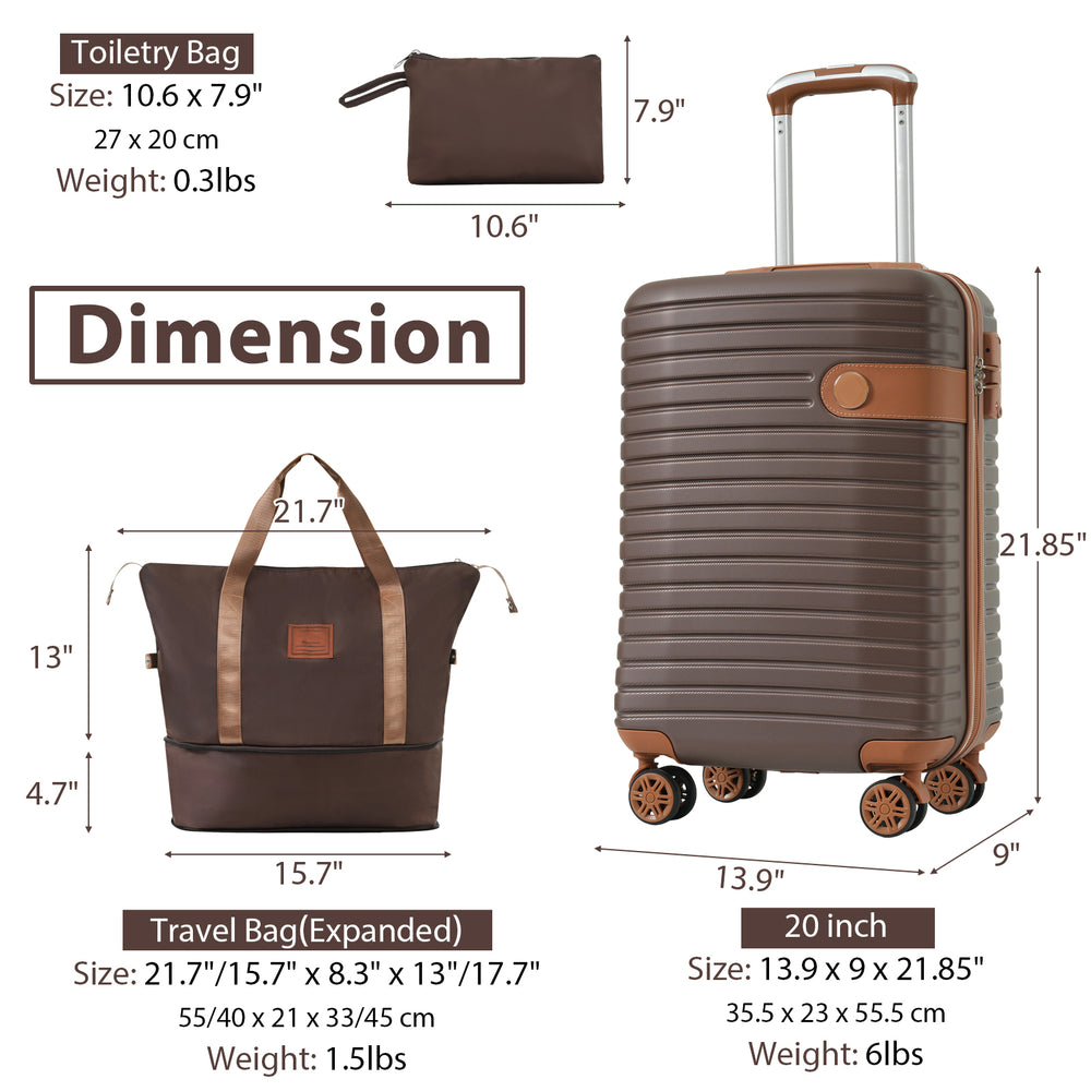 TravelMate Trio: Lightweight Carry-On Luggage Set