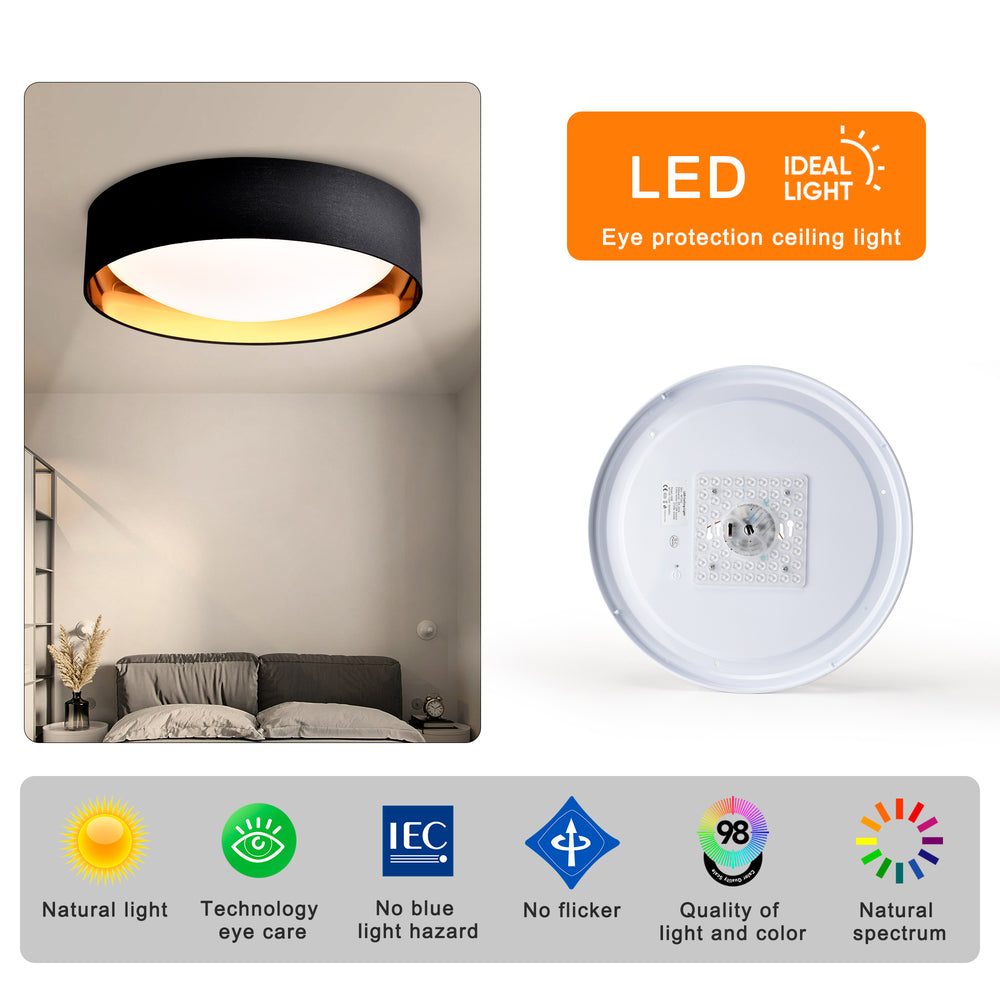 Versatile Glow Flush Mount Light - Dimmable & Color-Selectable Ceiling Fixture