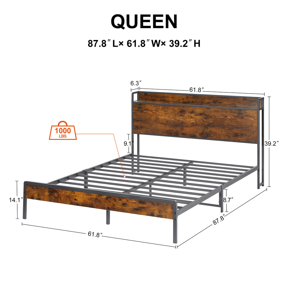 Smart Charge Queen Bed Frame