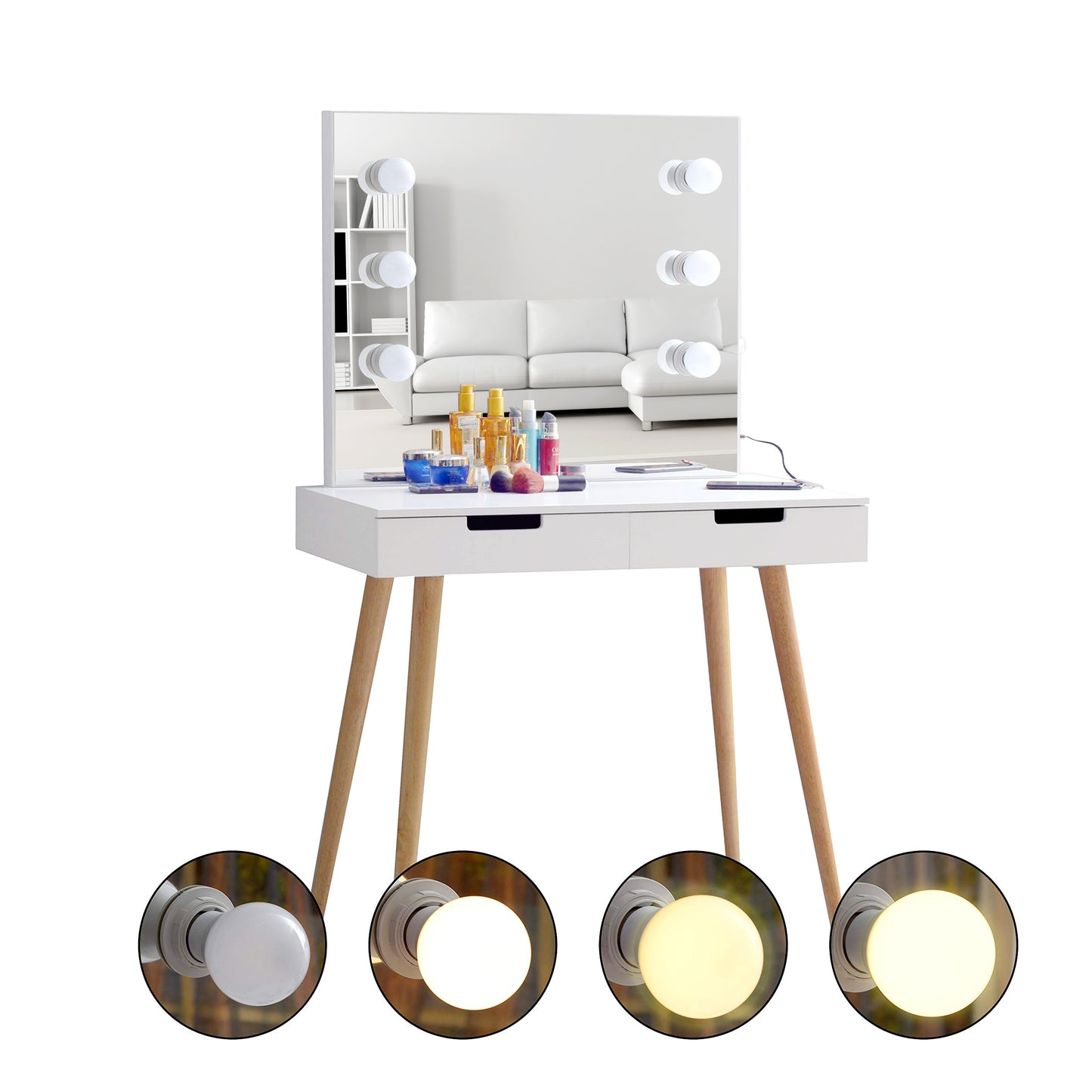 Glow & Go Vanity Desk