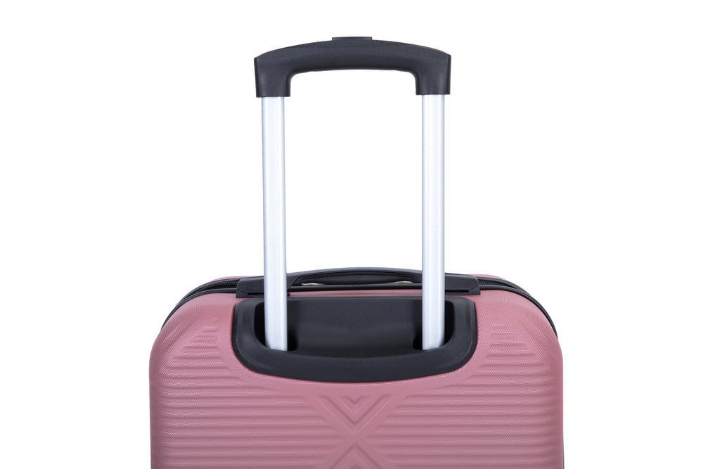 Pink Pop Luggage Duo: Lightweight Suitcases with Spinner Wheels