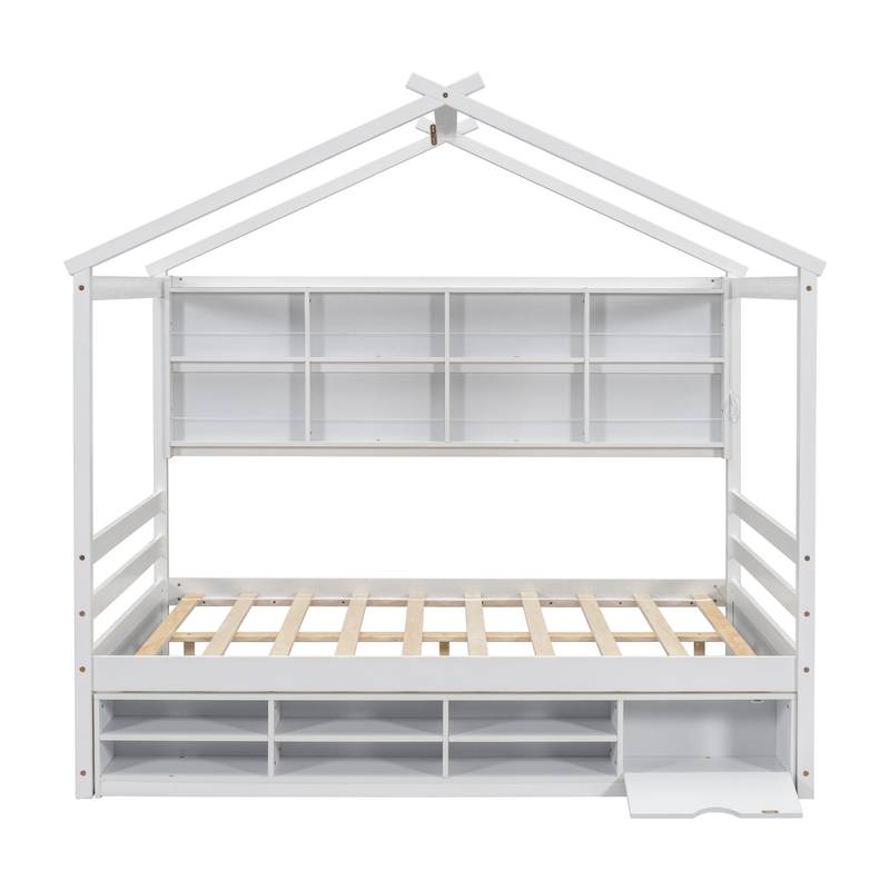 Cozy Haven Bed with Roof & Storage