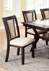 Chic Cherry and Ivory Dining Chairs Set