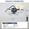 Butterfly Breeze: Stylish Lighted Ceiling Fan with Remote