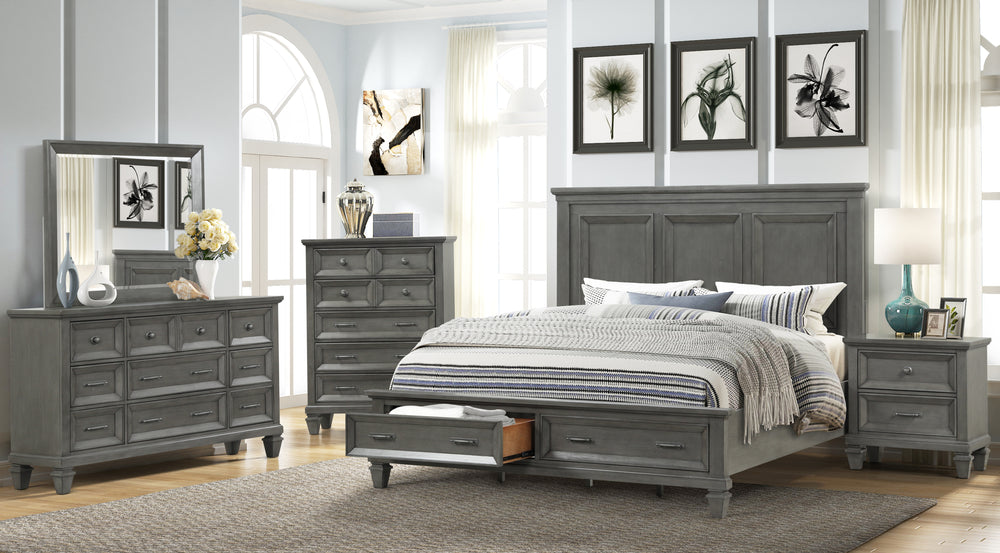 Cozy King Bedroom Set – Stylish Gray Furniture Ensemble