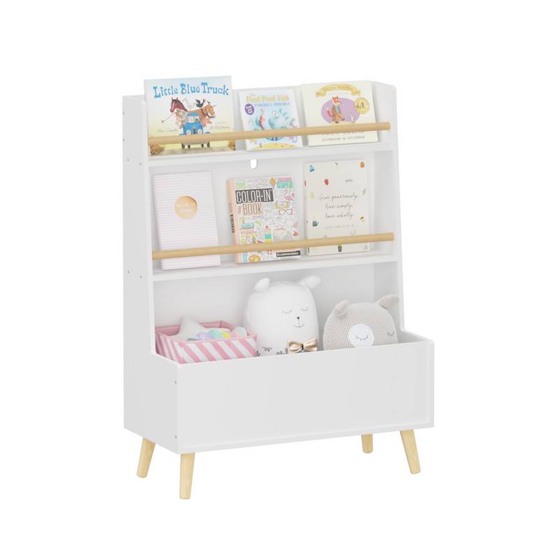 Brightly Kids Bookshelf & Toy Organizer