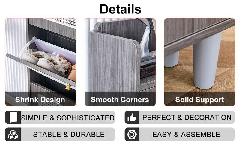 Chic Rattan Shoe & Storage Cabinet