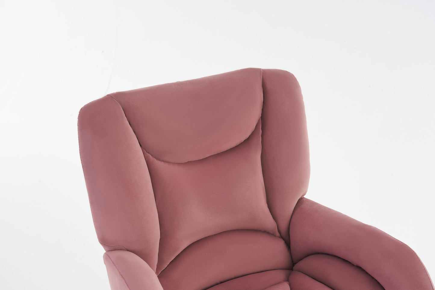 Chic Pink Velvet Swivel Chair with Gold Base