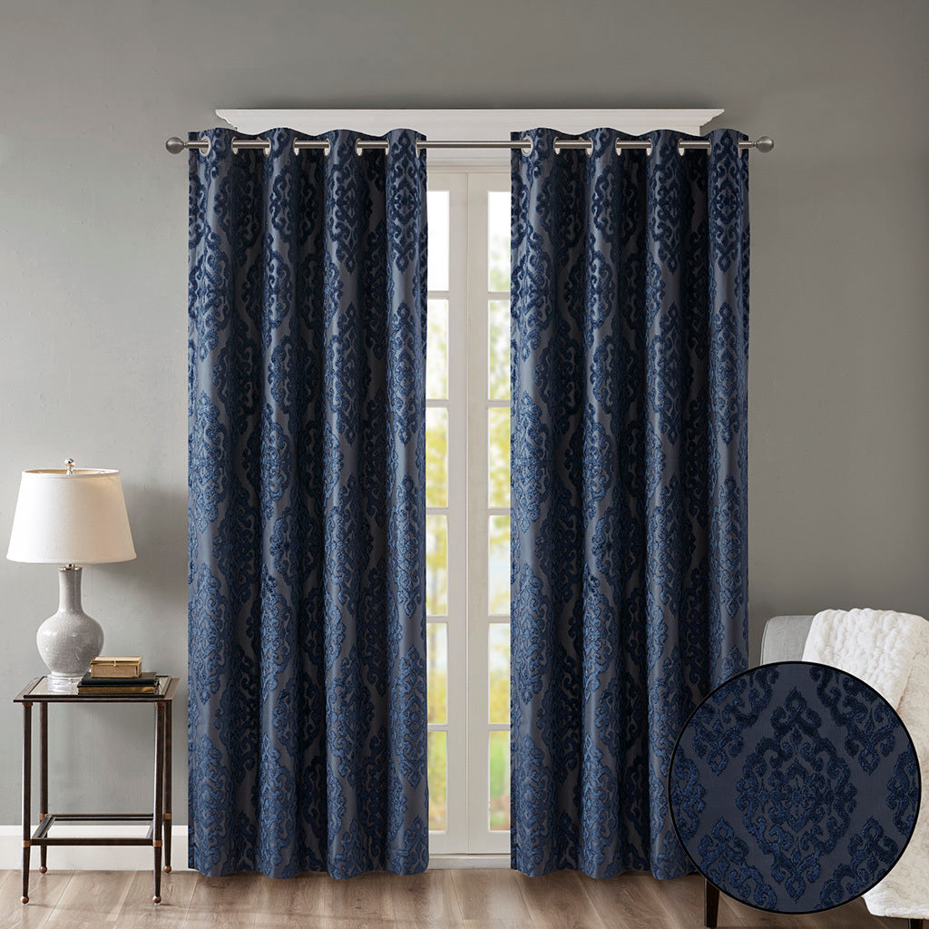 Cozy Blackout Jacquard Curtain Panel