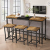 Chic Bistro Dining Set with Stools