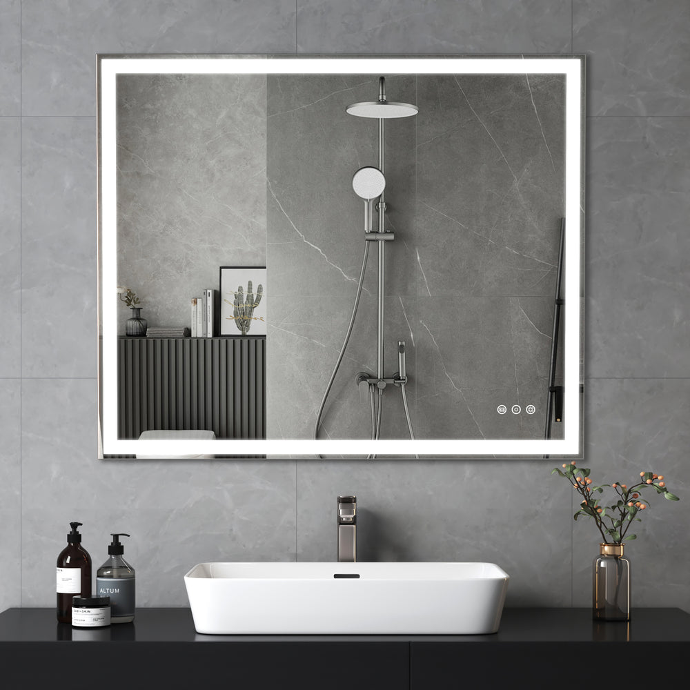 Smart Touch LED Bathroom Mirror with Adjustable Lighting