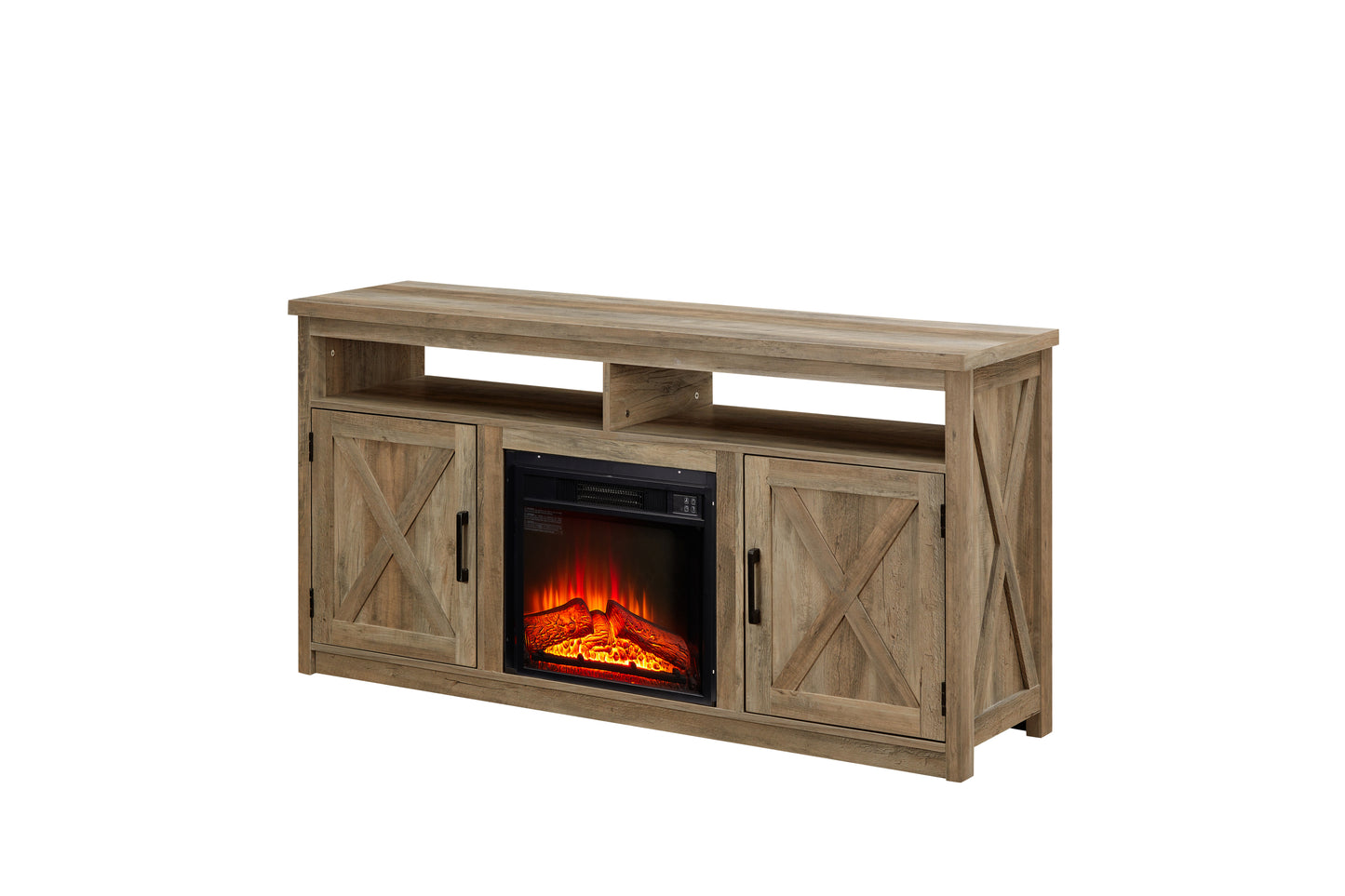 Cozy Farmhouse Fireplace TV Stand