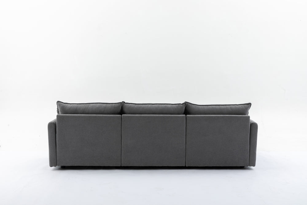 Chic Modular L-Shaped Sofa with Ottoman