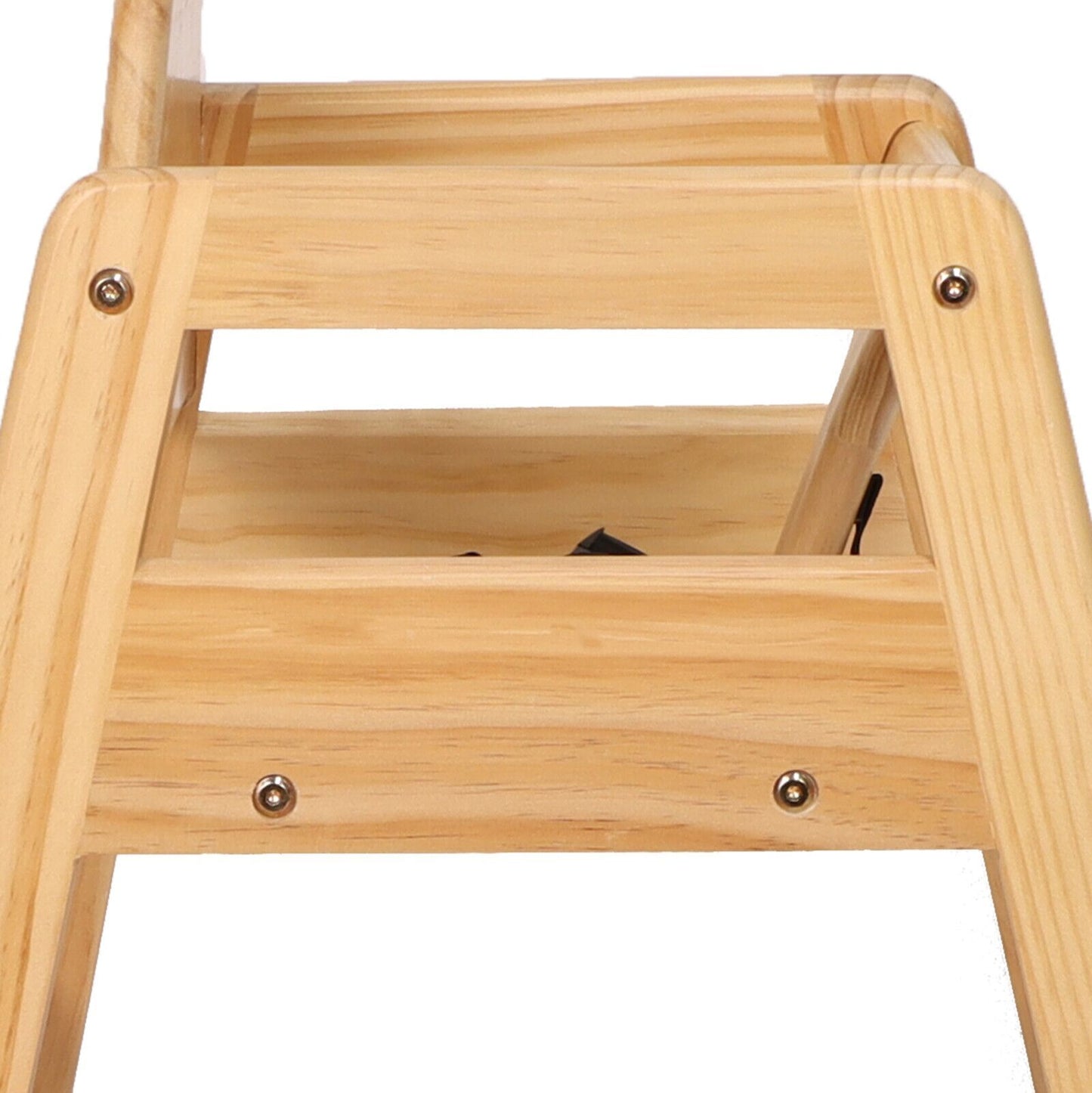 Natural Wood Booster Chair - Easy Clean & Portable for Growing Babies