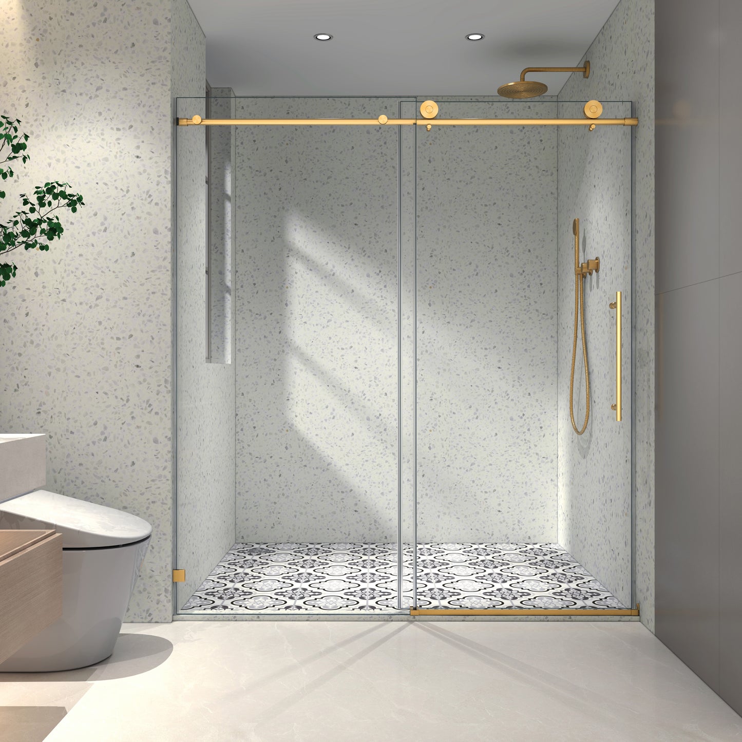 SmoothSlide Frameless Shower Door with Easy Clean & Soft Close