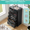 Sleek Black 5-Tier Dresser - Stylish Storage for Any Room