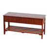 Charming Cherry Wood Shoe Bench with Storage