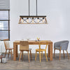 Rustic Oak Chandelier for Dining Spaces