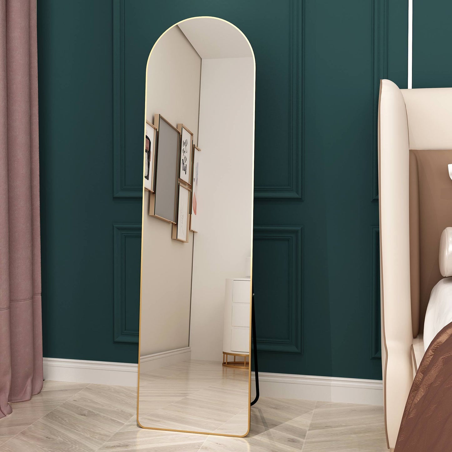 Elegant Arched Full-Length Mirror