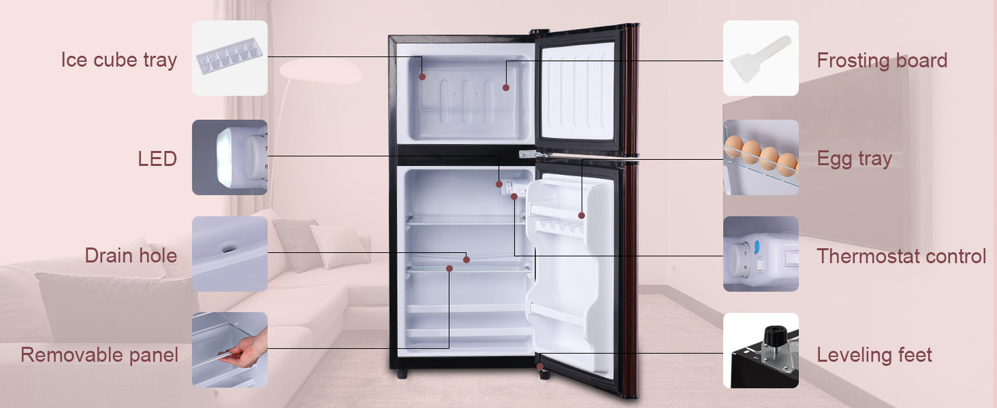 ChillMate Mini Fridge with Freezer - Perfect for Home, Dorm, or Office!