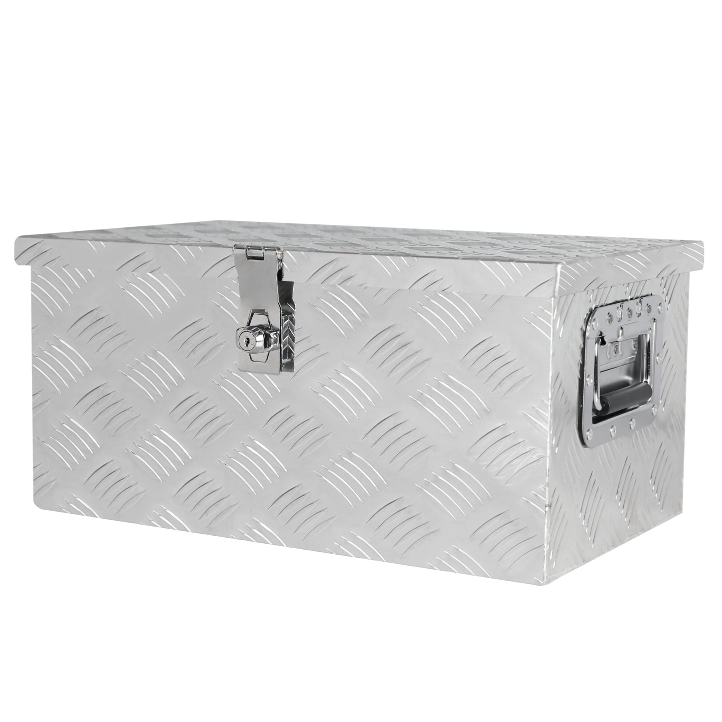 Silver Aluminum Tool Box for Trucks and Trailers - Secure Storage Solution!