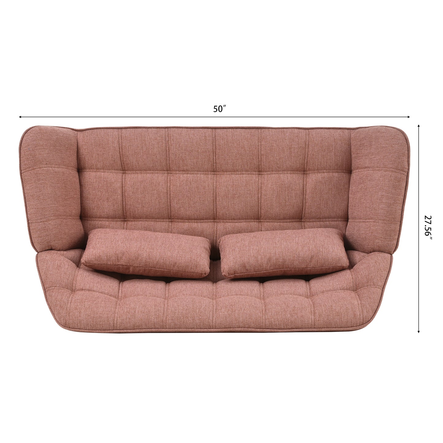 Cozy Pink Loveseat with Pillows