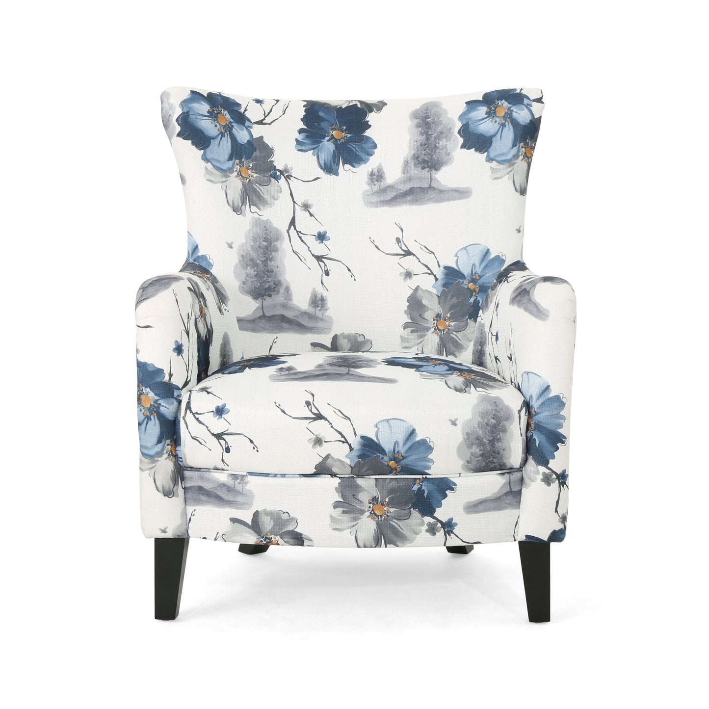 Chic Vintage Print Club Chair