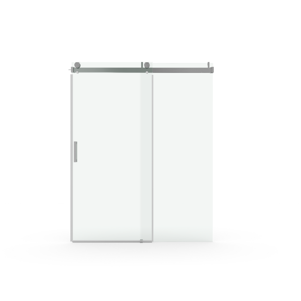 Sleek Soft-Close Frameless Shower Door in Brushed Nickel