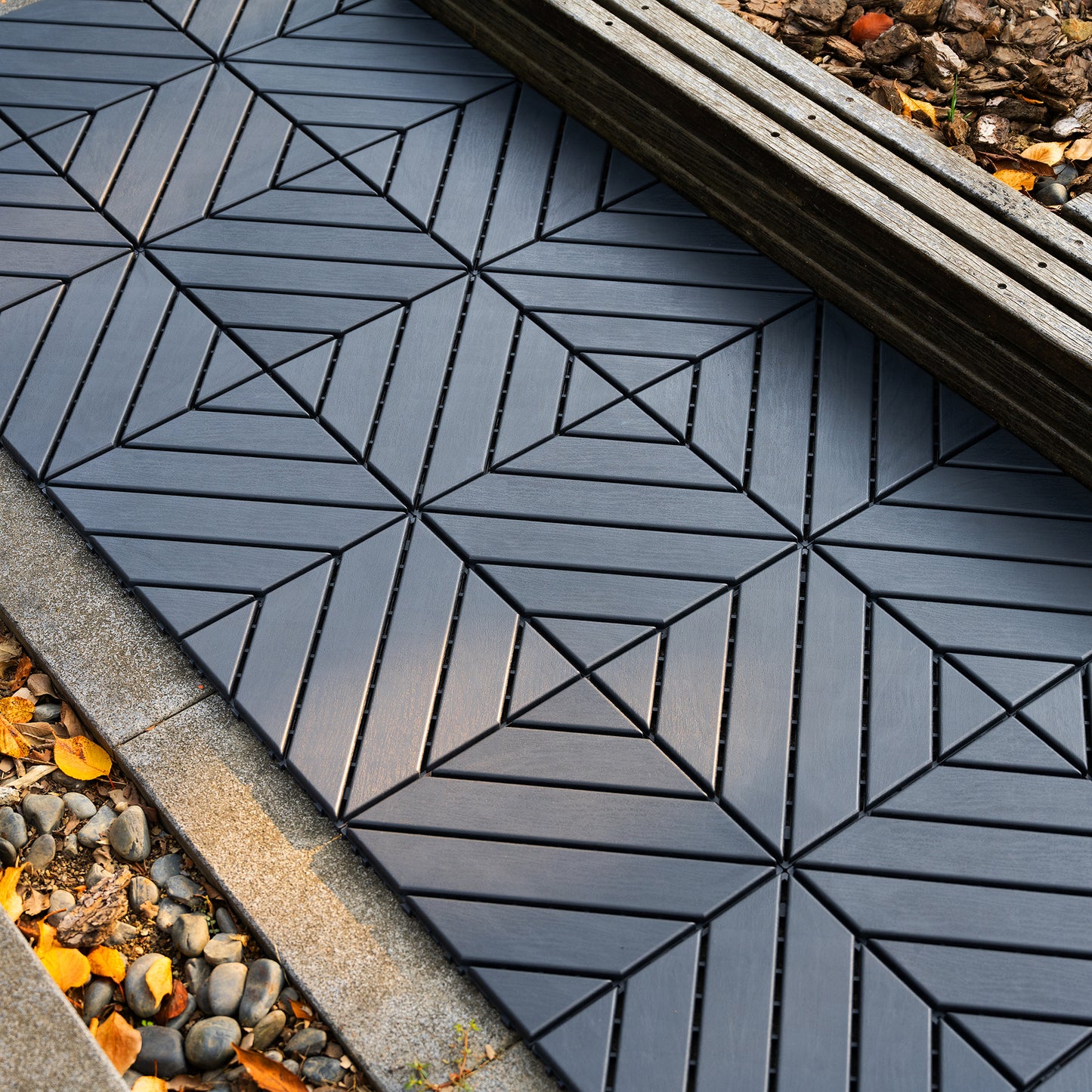 Waterproof Interlocking Deck Tiles – Grey Outdoor Flooring for Patios & Pools