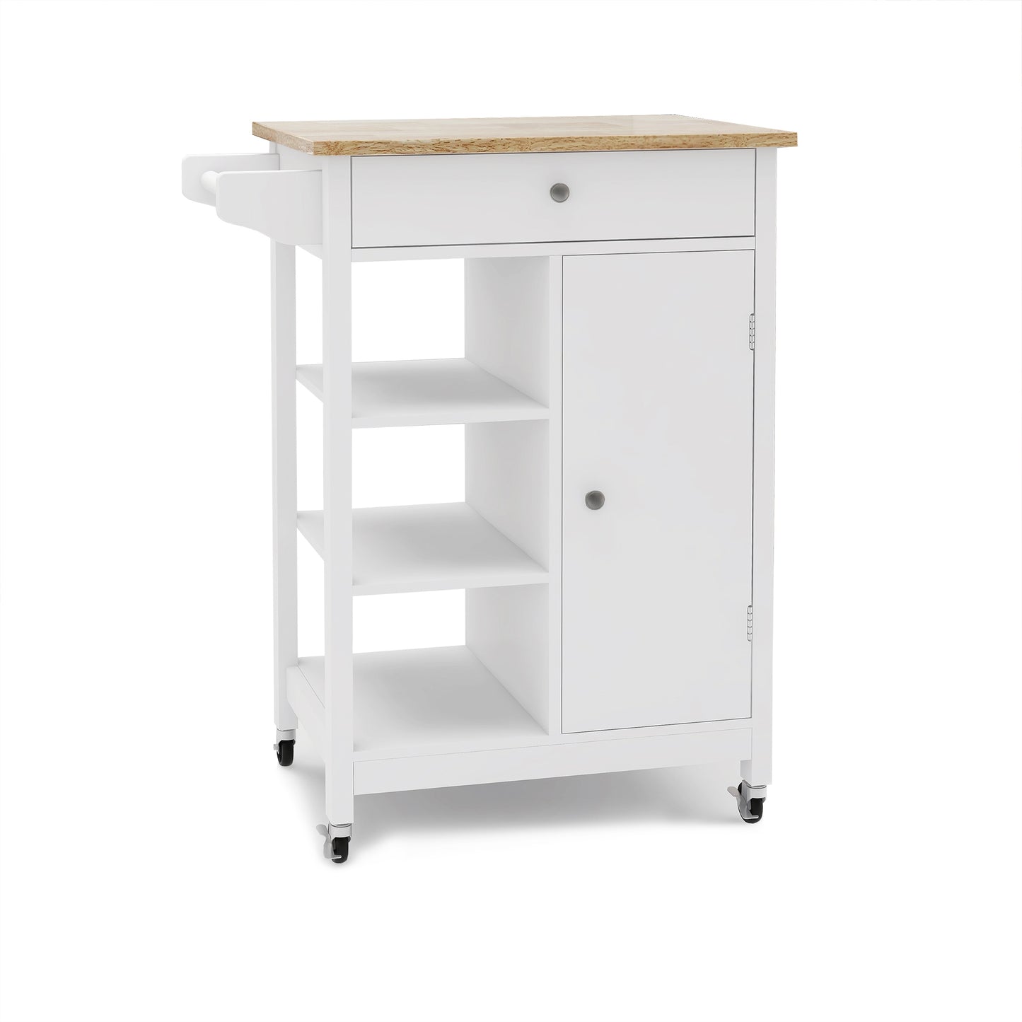 Versatile Rolling Kitchen Cart with Adjustable Shelves