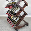 Chic Walnut Wine Display Rack