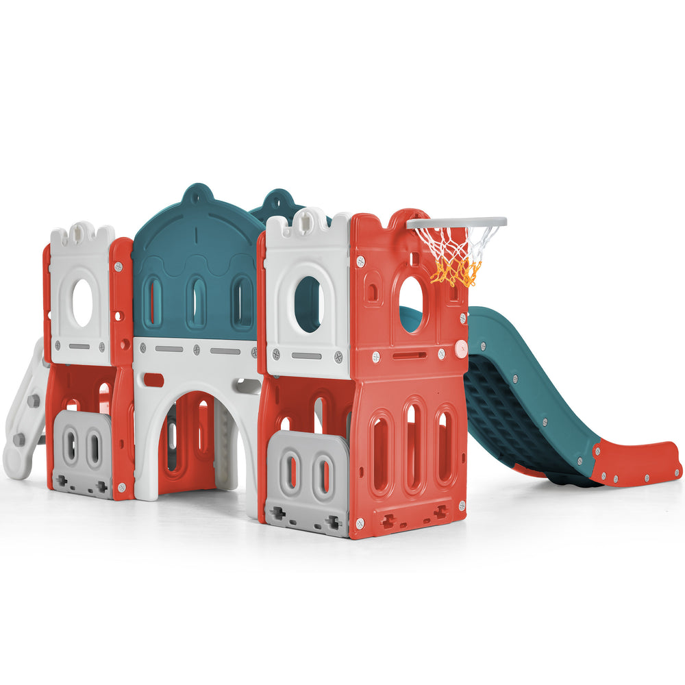 Adventure Castle Playset with Slide & Hoop