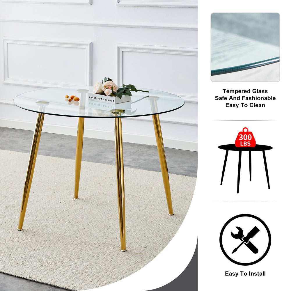 Simply Chic Gold Leg Dining Table