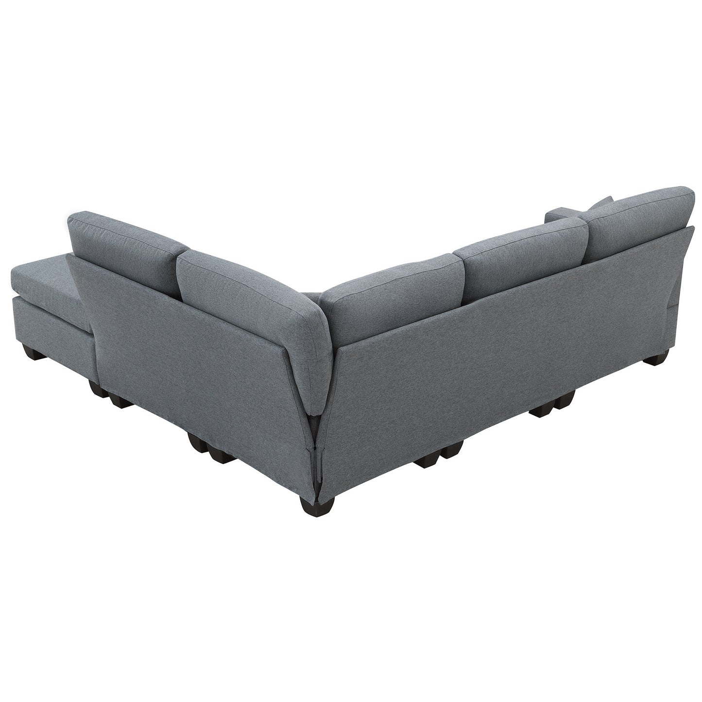 Stylish Modular Sectional Sofa with Convertible Ottoman