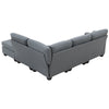 Stylish Modular Sectional Sofa with Convertible Ottoman