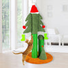 Festive Cat Tree Scratcher with Teaser Balls