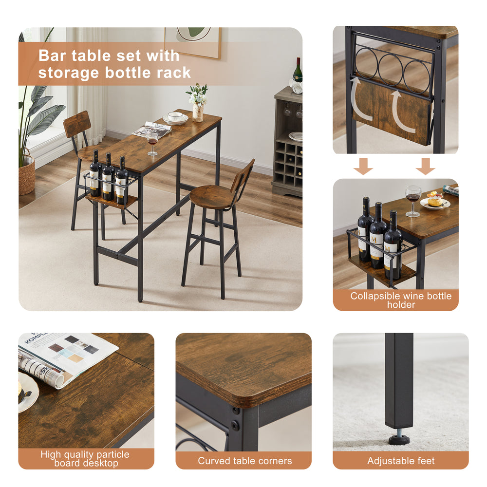 Rustic Wine Bar Table Set