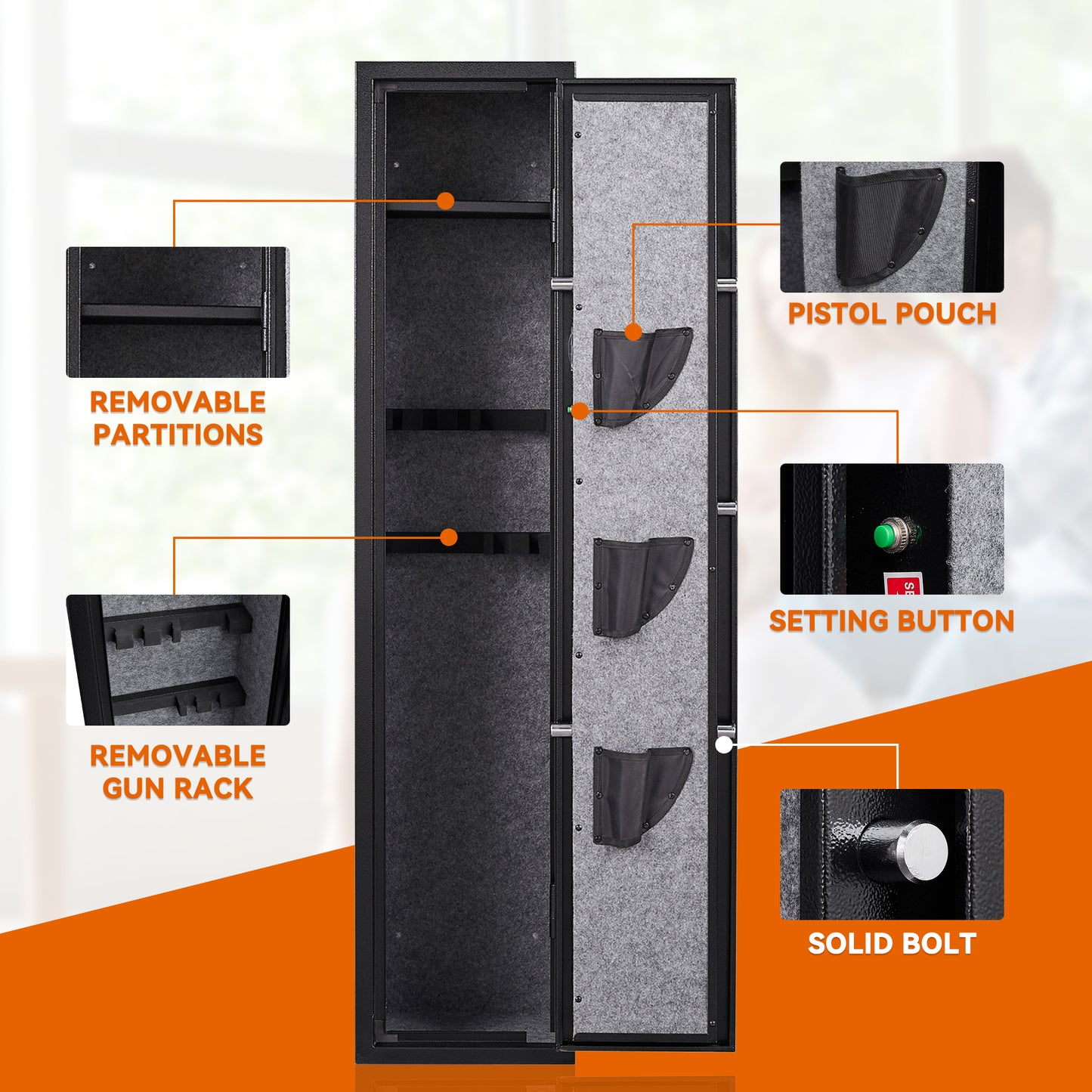 Safe & Secure: Quick Access Gun Storage for Rifles and Pistols