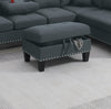 Charcoal Comfort Sectional Sofa Set with Storage Ottoman