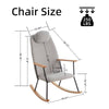 Cozy Rocking Chair with Adjustable Headrest