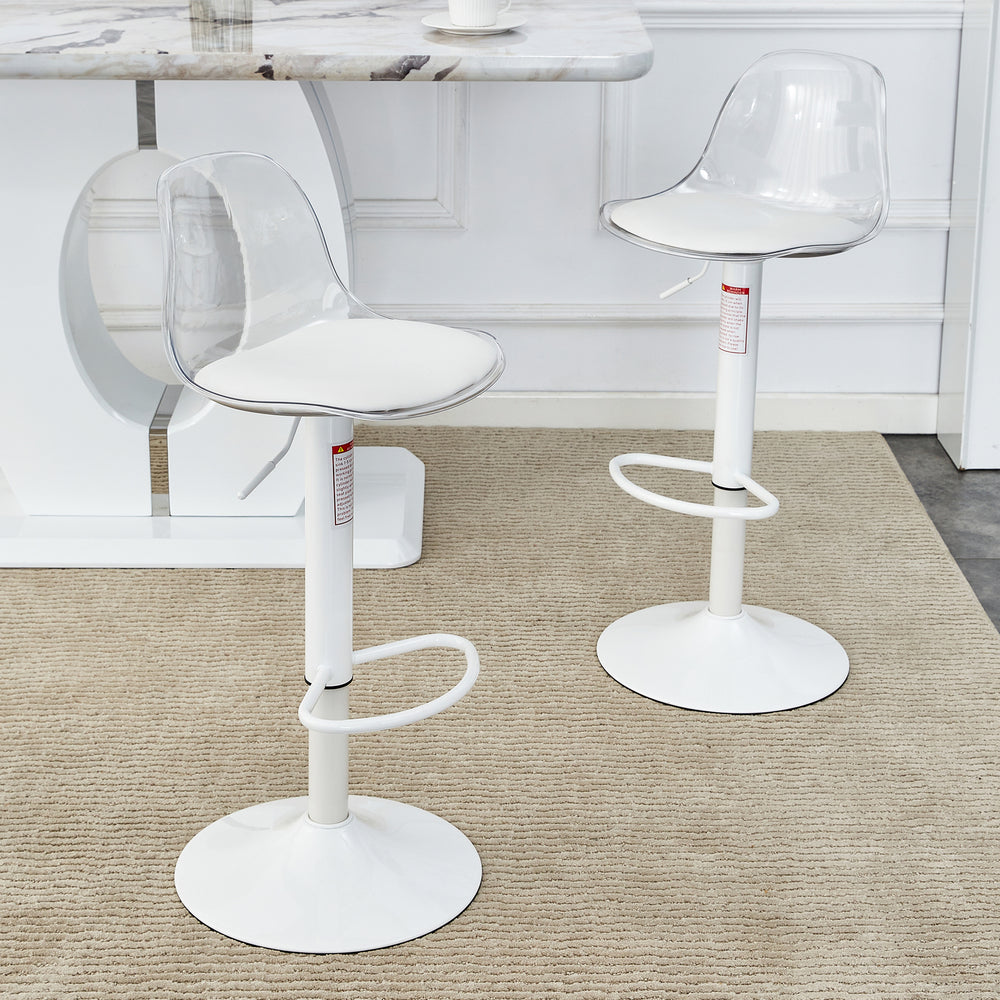 Sleek Spin & Lift Bar Stools – Set of 2