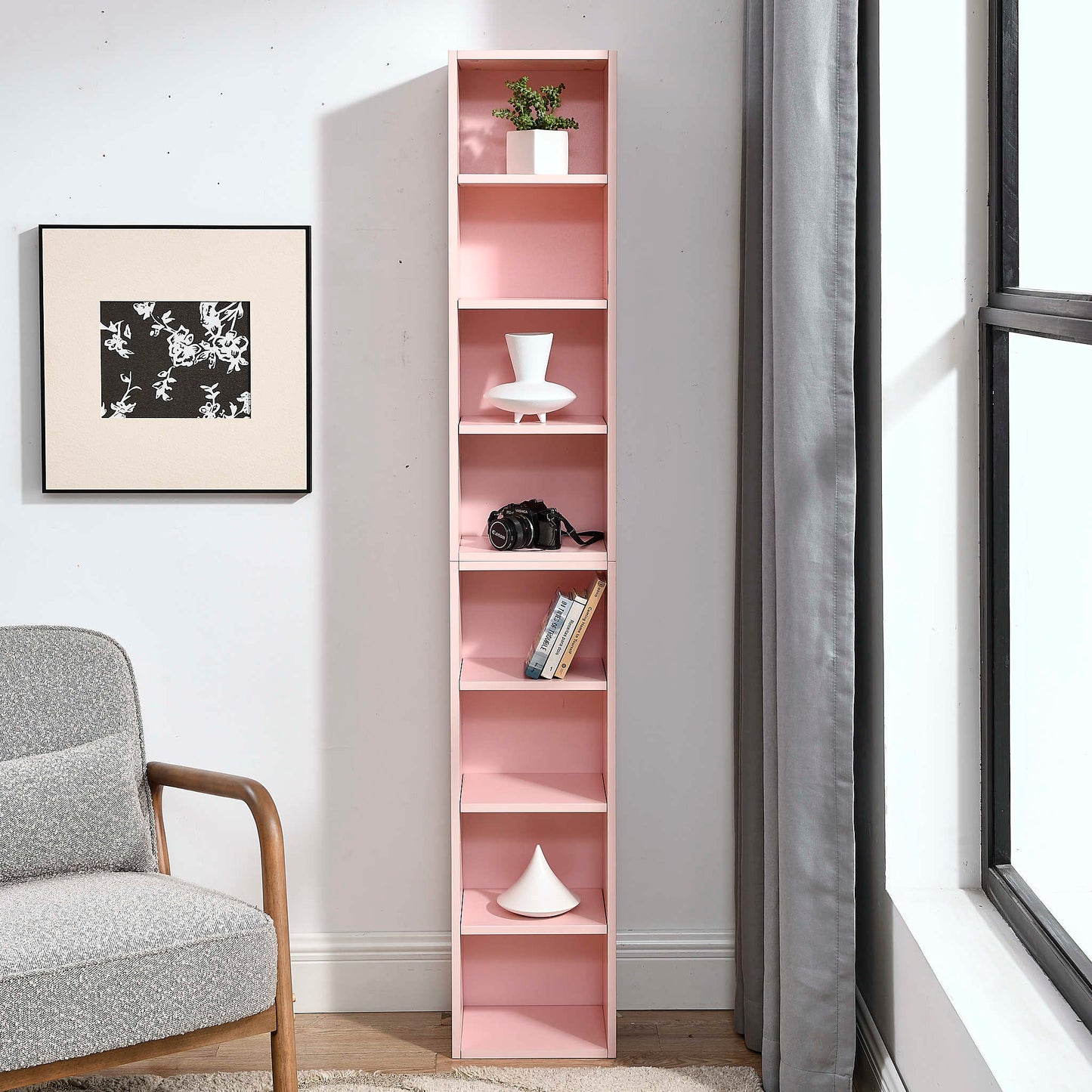 Slim Media Tower & Bookcase