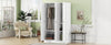Chic White 3-Door Wardrobe with Shelves
